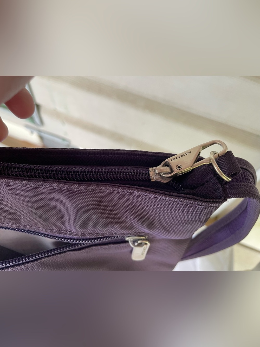 Travelon purple Crossbody Bag with Front Zip Pockets - Picture 4 of 6